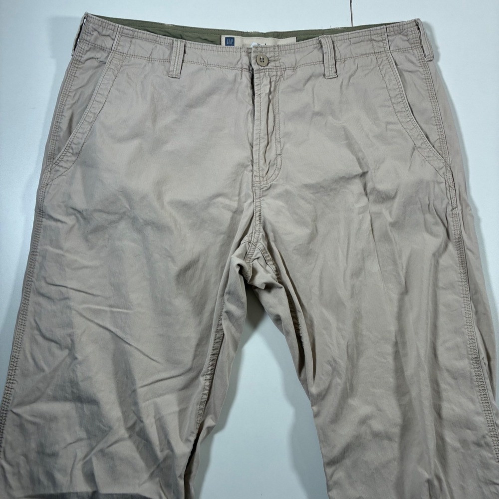 Vintage Gap Bootcut Chino Pants 38x32 Beige Twill Casual 90s (Tag 38x32)